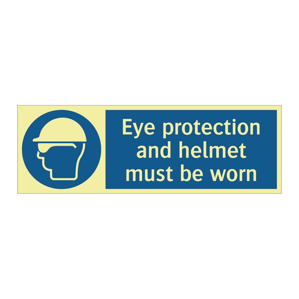 Eye protection and helmet must be worn