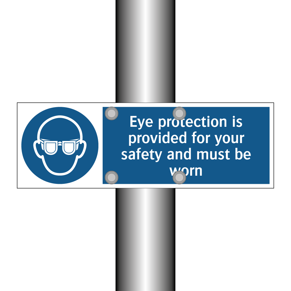 Eye protection is provided for your safety and must be worn