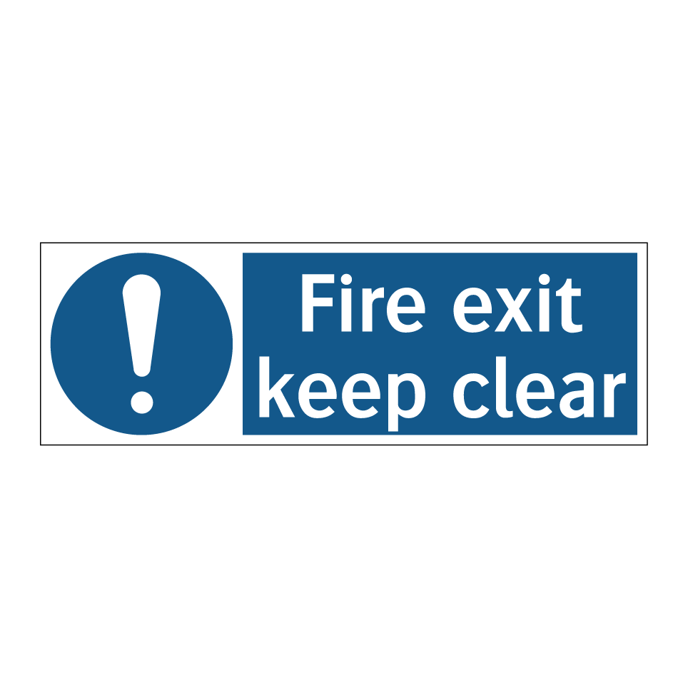 Fire exit keep clear