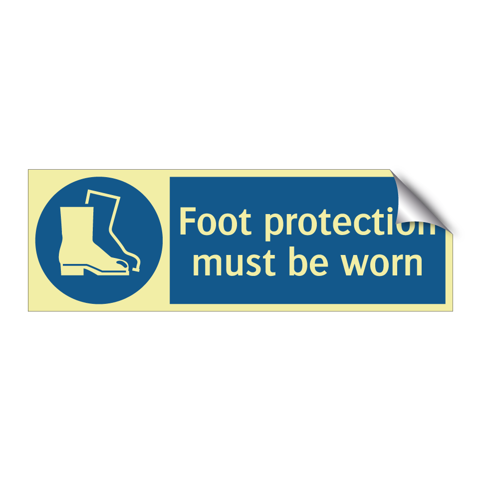 Foot protection must be worn