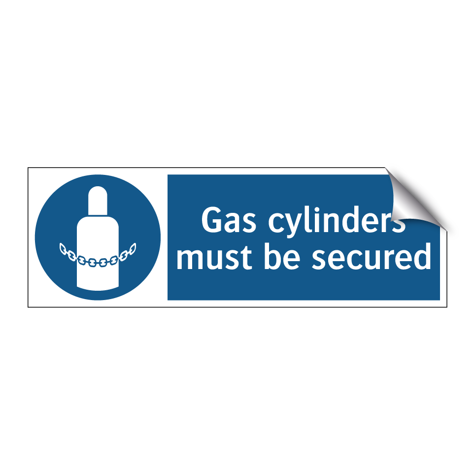 Gas cylinders must be secured