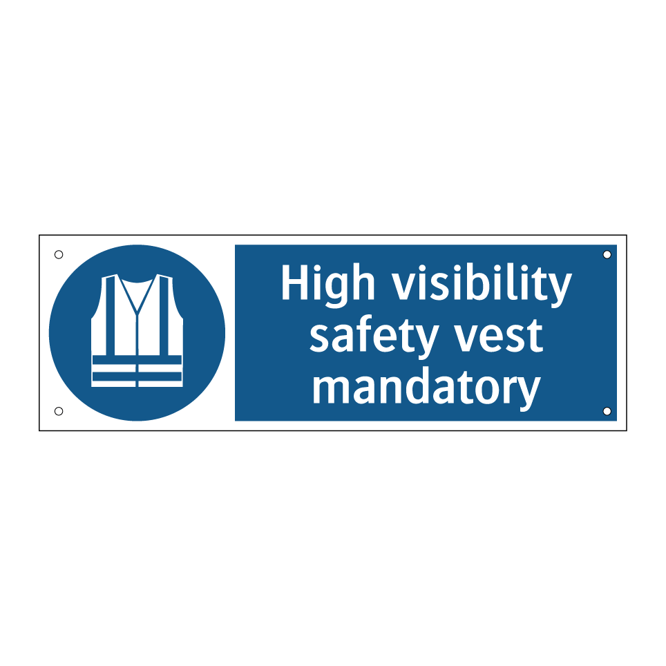 High visibility safety vest mandatory