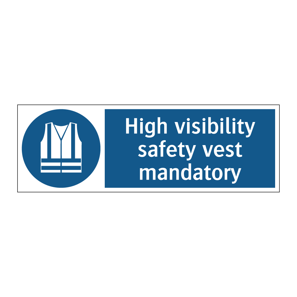 High visibility safety vest mandatory