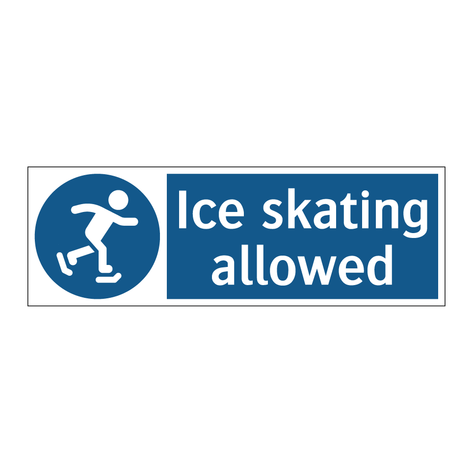 Ice skating allowed