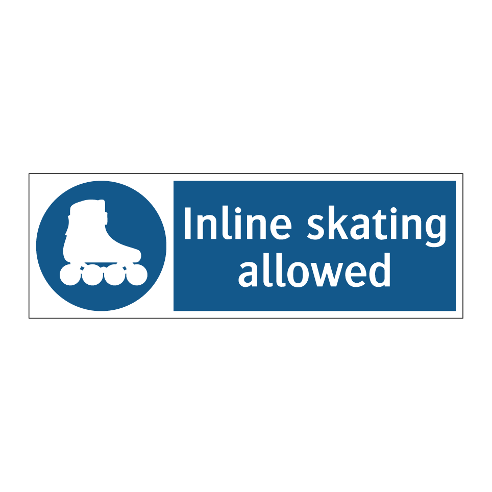 Inline skating allowed