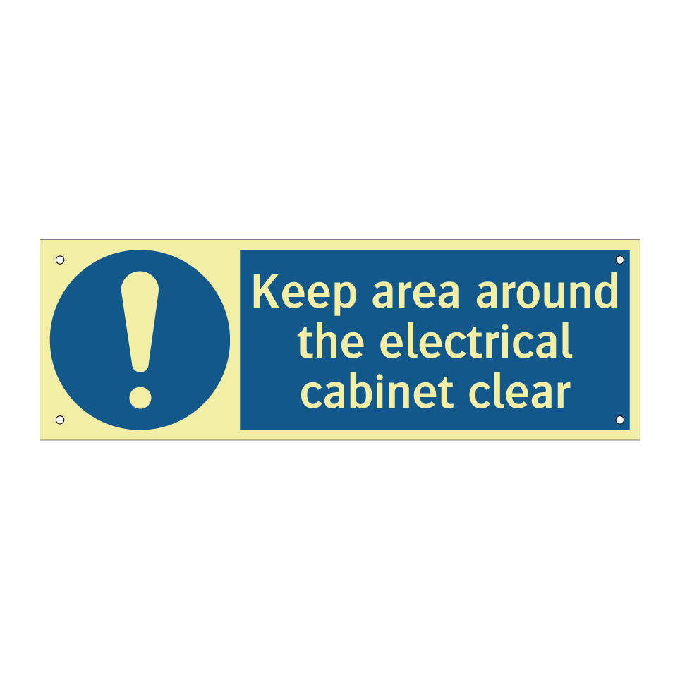 Keep area around the electrical cabinet clear