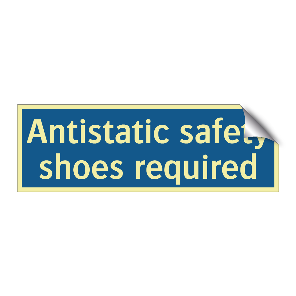 Antistatic safety shoes required