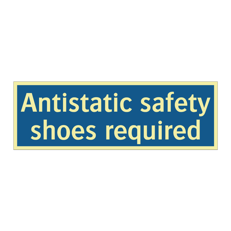 Antistatic safety shoes required
