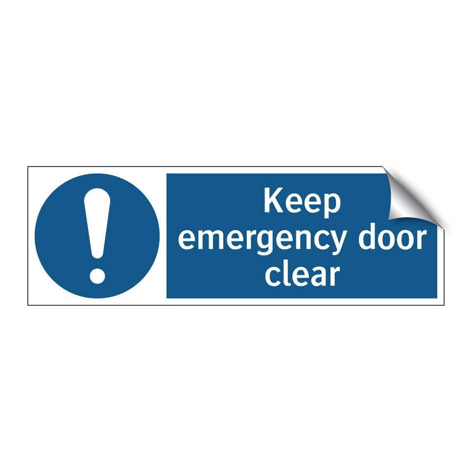 Keep emergency door clear