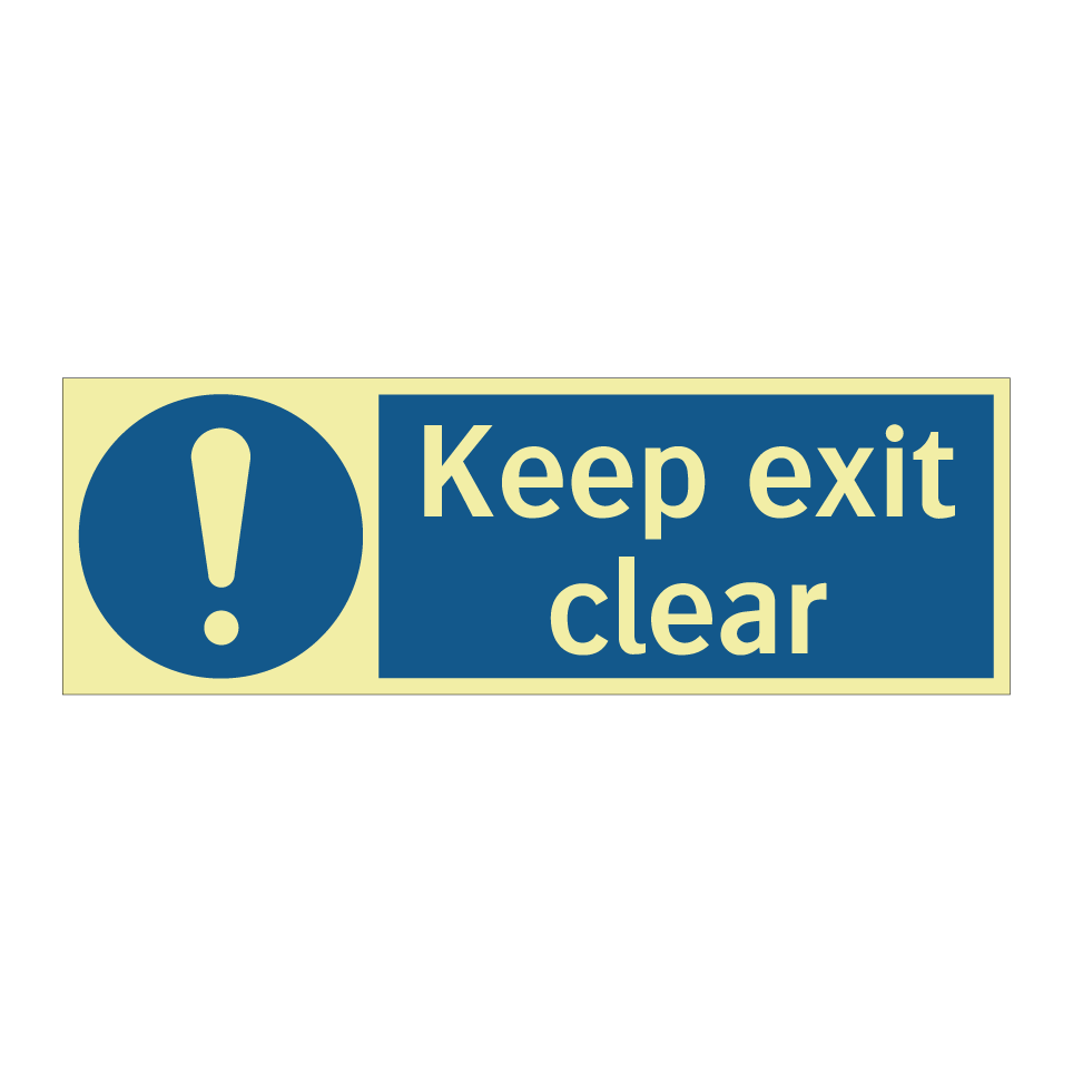 Keep exit clear