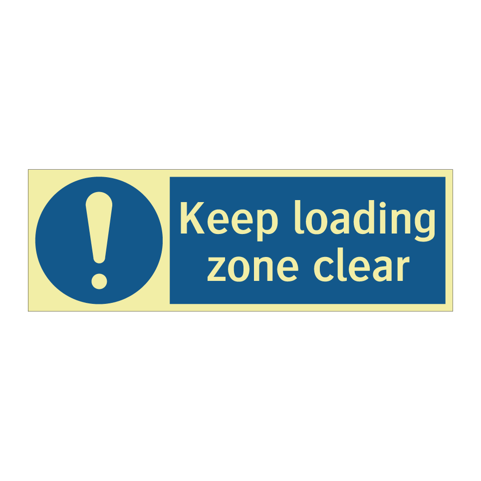 Keep loading zone clear