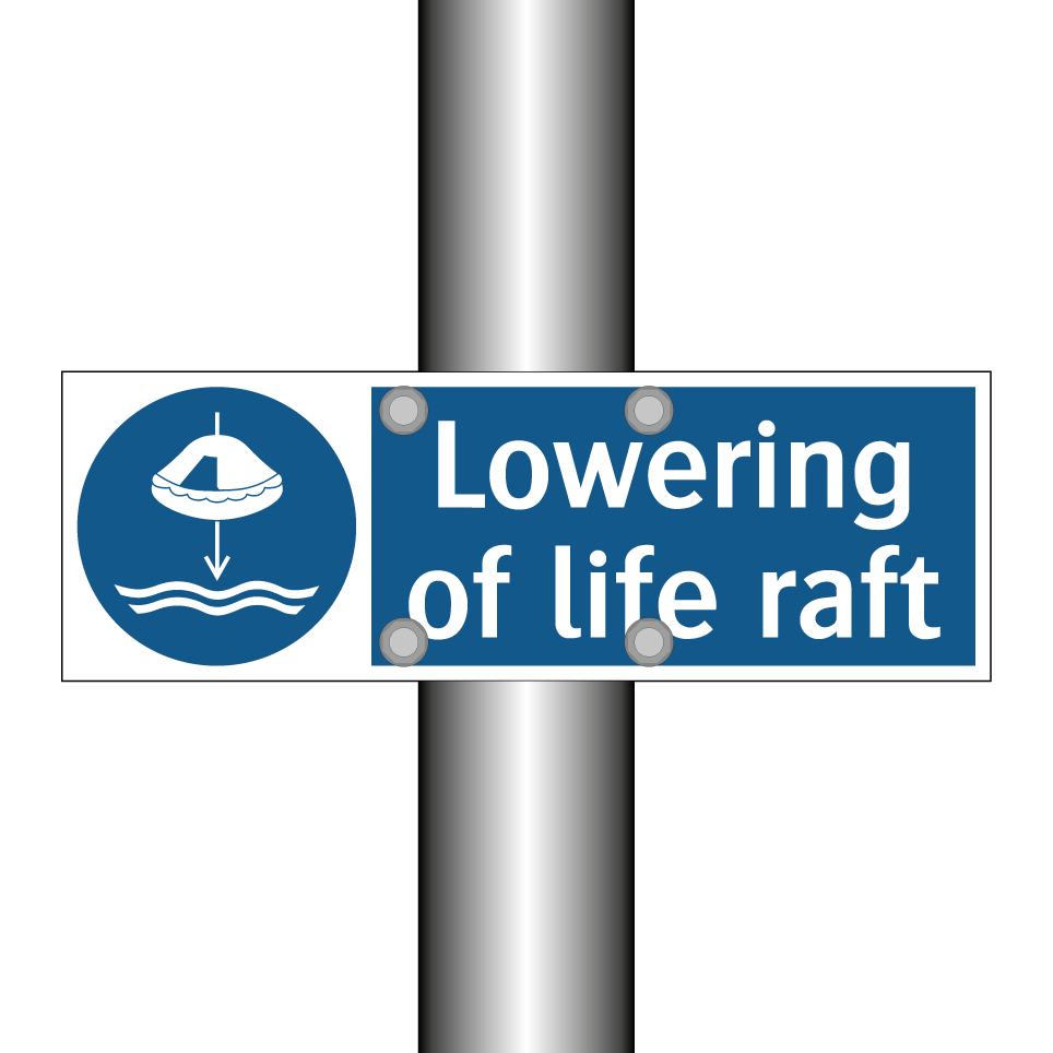 Lowering of life raft