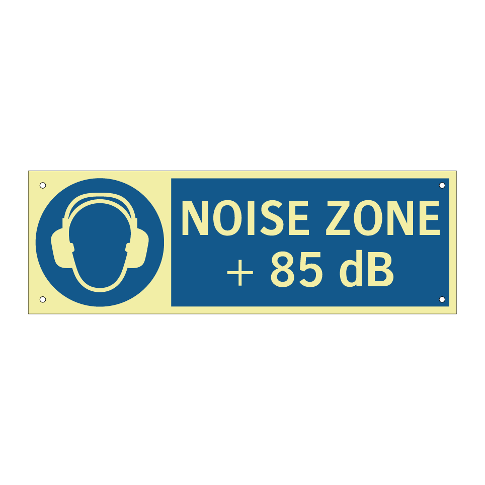 NOISE ZONE + 85 dB