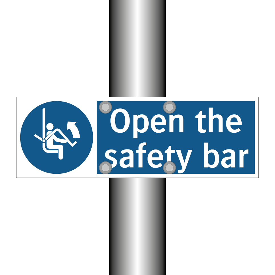 Open the safety bar