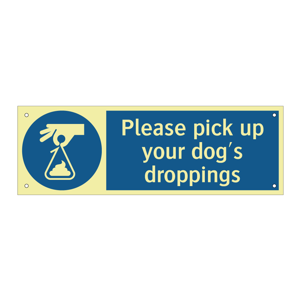 Please pick up your dog's droppings