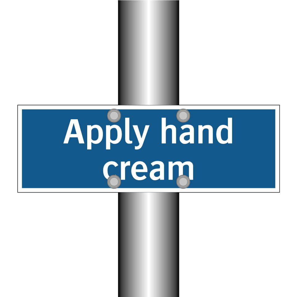 Apply hand cream