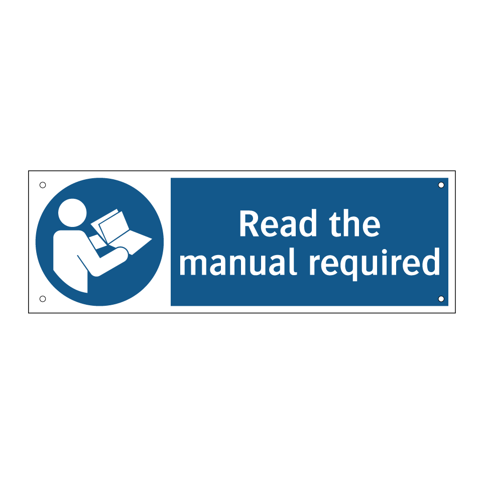 Read the manual required