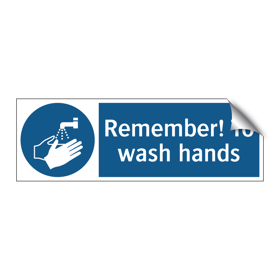 Remember! To wash hands