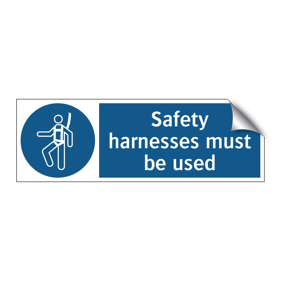 Safety harnesses must be used