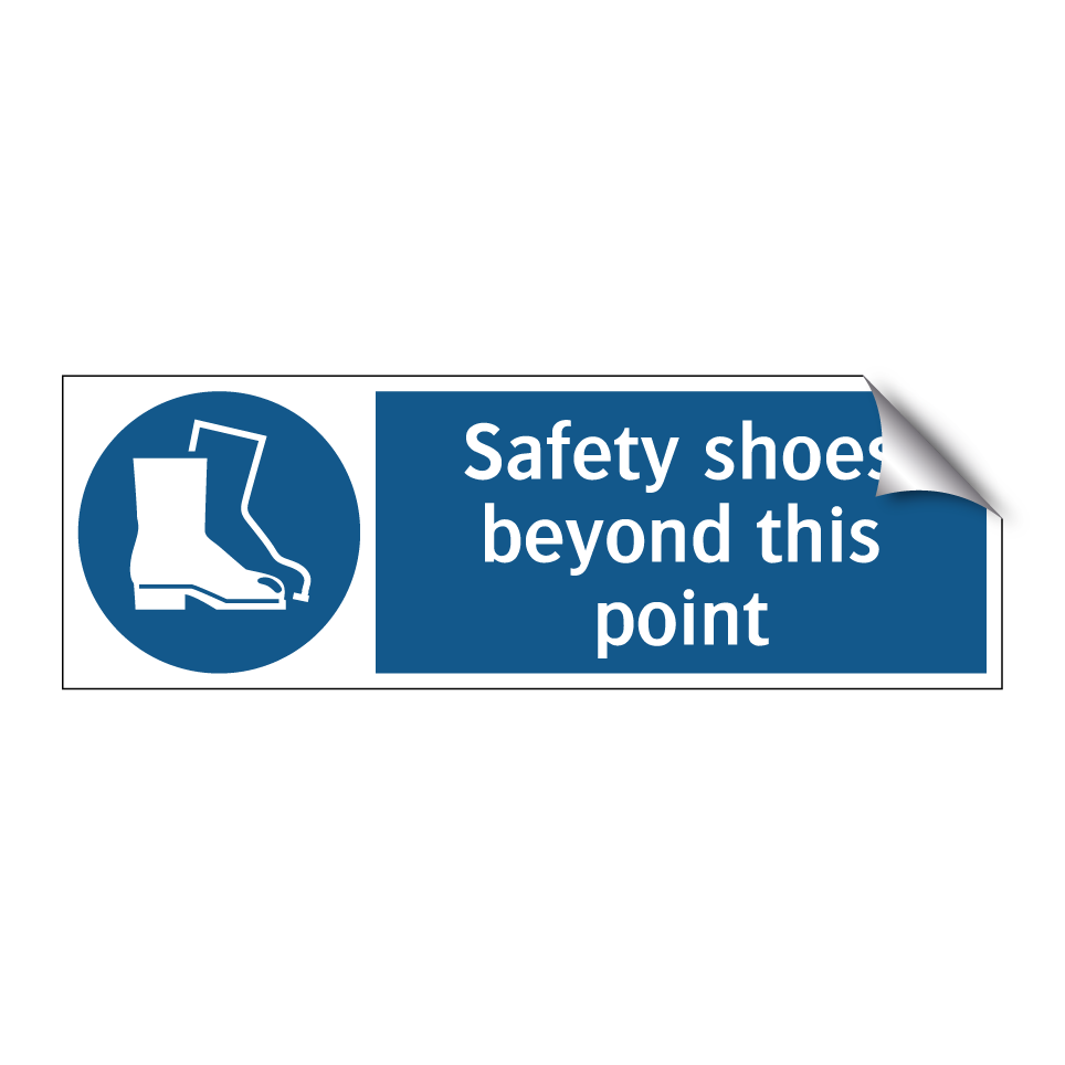 Safety shoes beyond this point