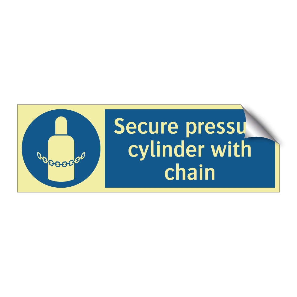 Secure pressure cylinder with chain