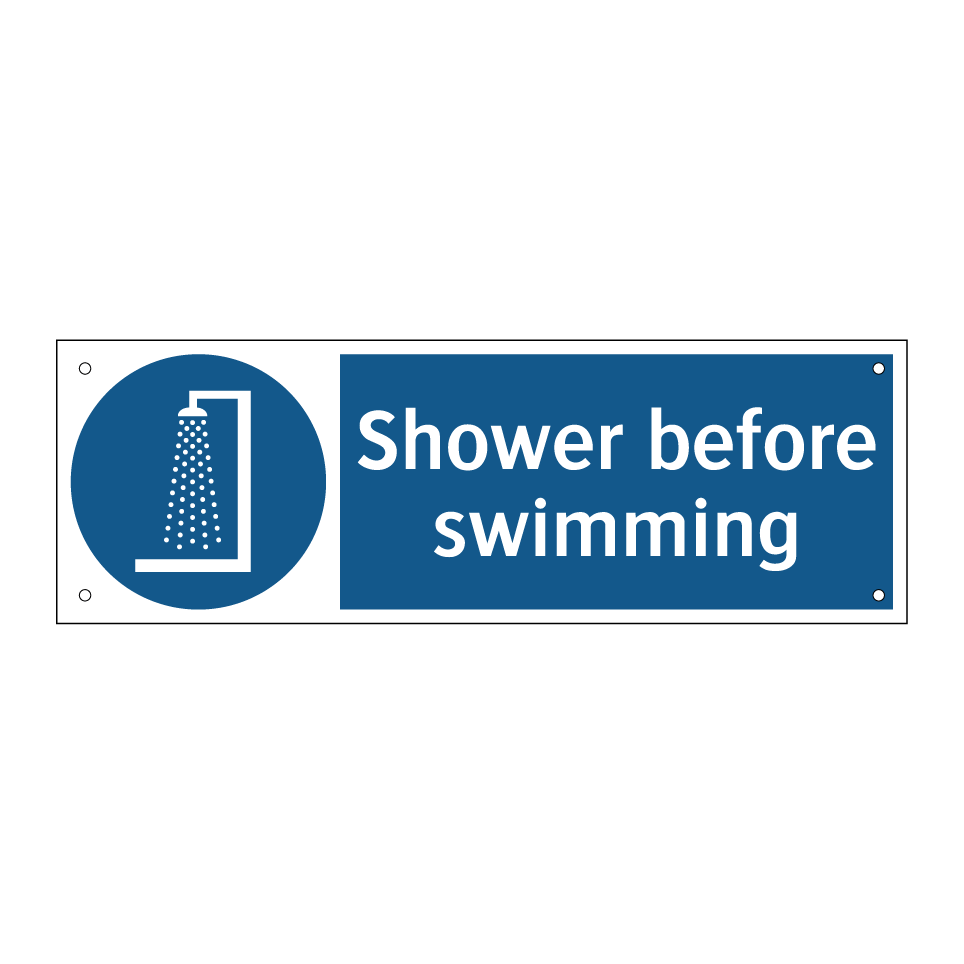 Shower before swimming