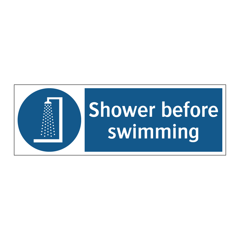 Shower before swimming