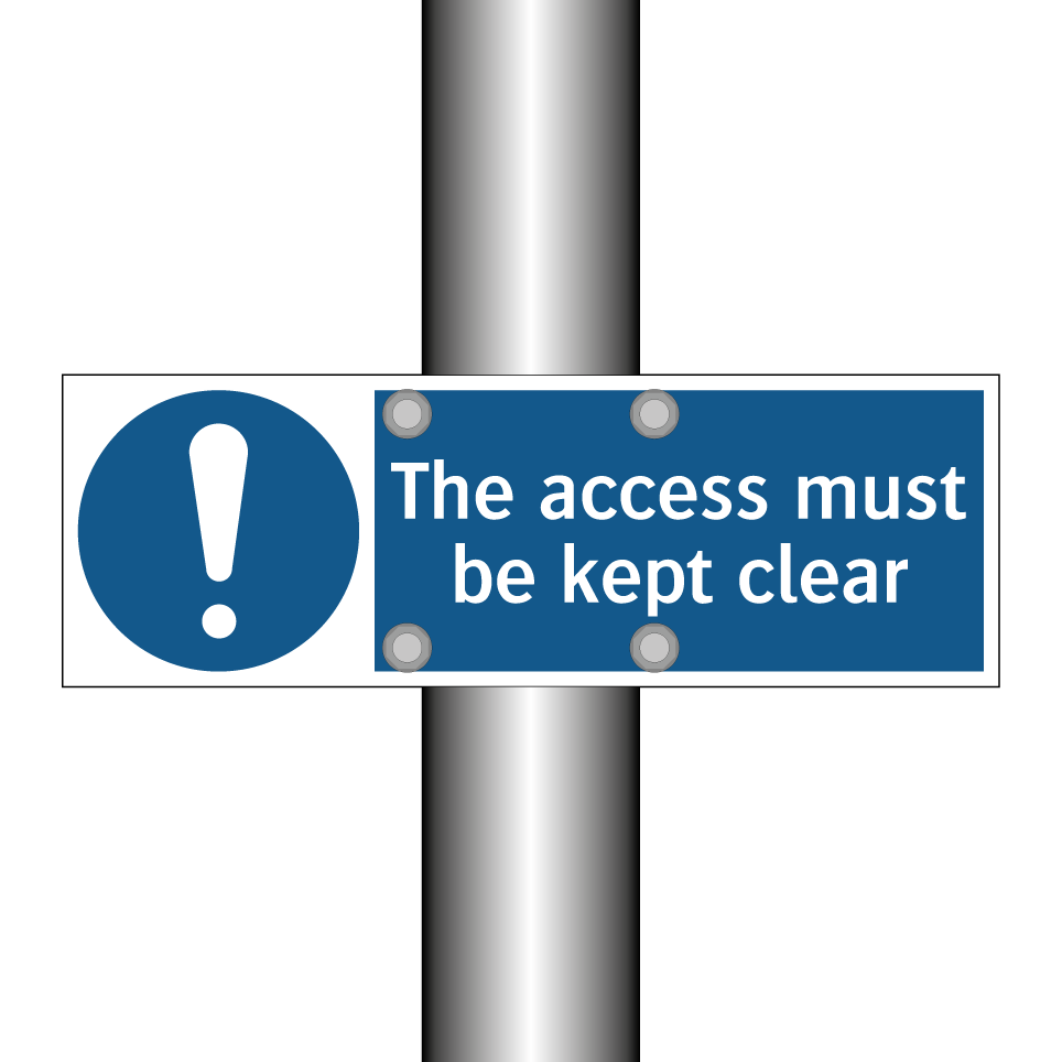 The access must be kept clear