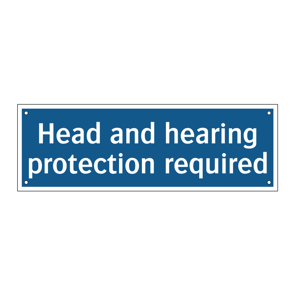 Head and hearing protection required