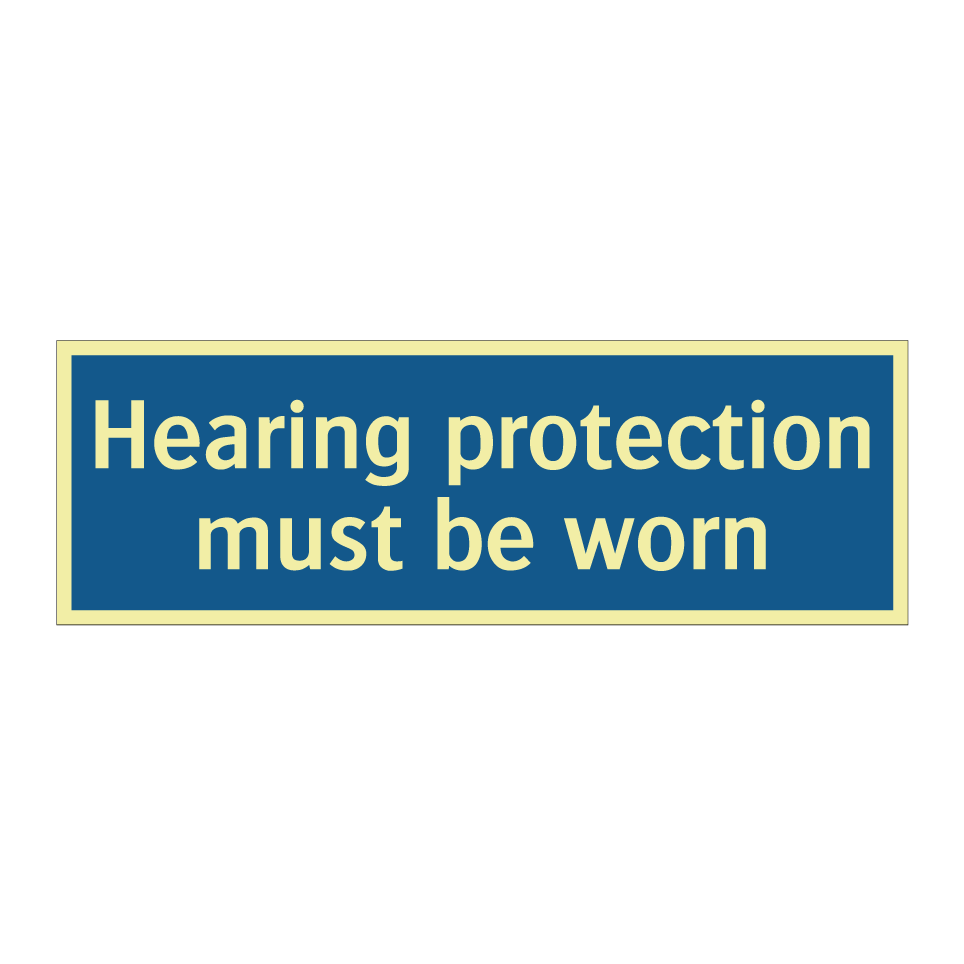 Hearing protection must be worn