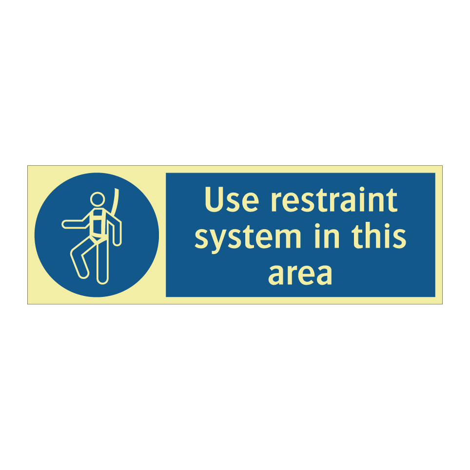 Use restraint system in this area