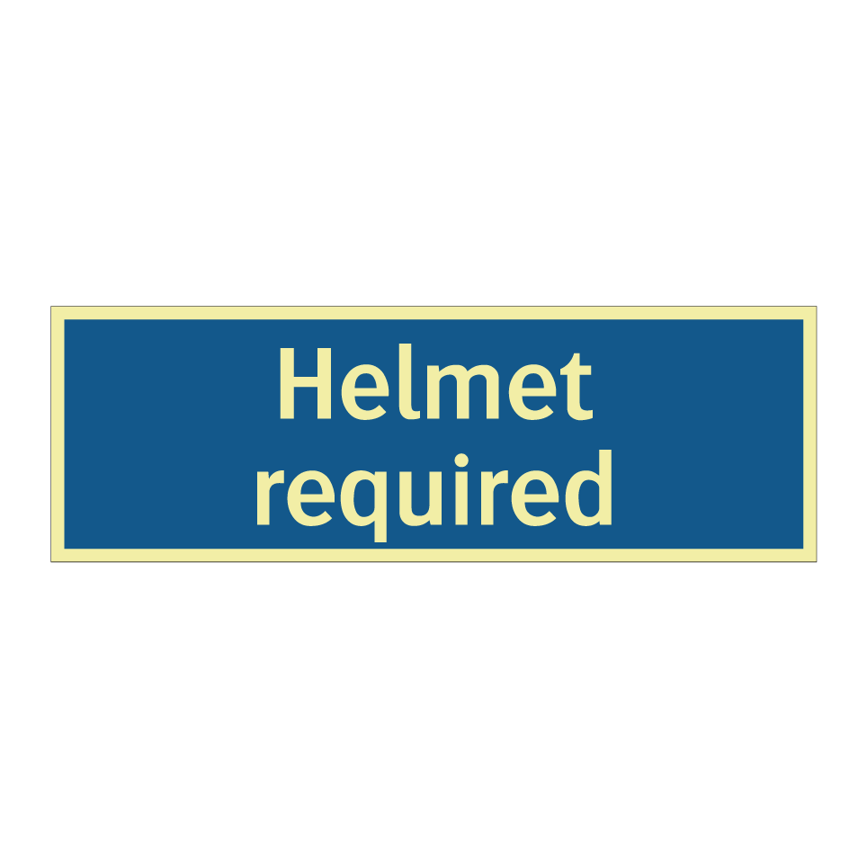Helmet required