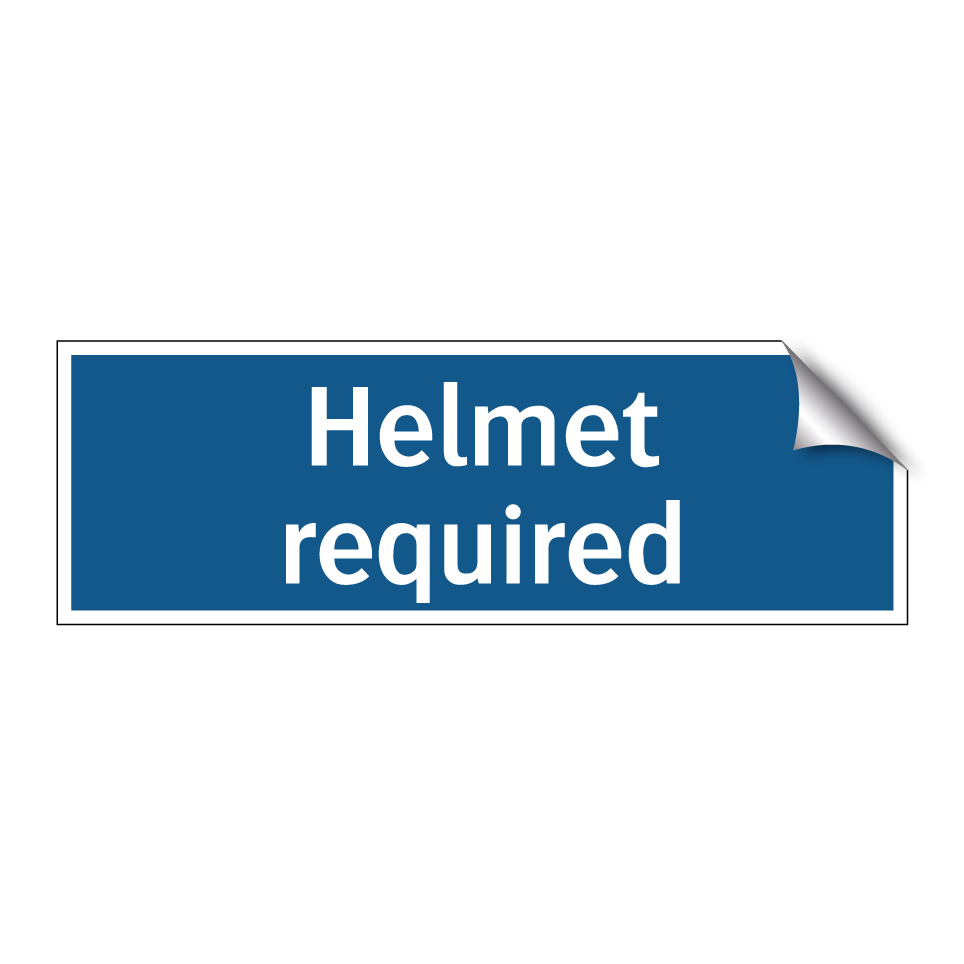 Helmet required