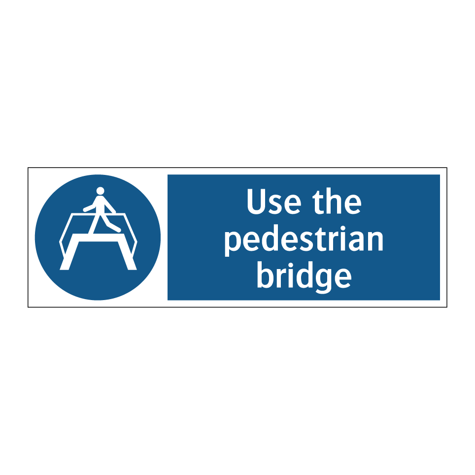 Use the pedestrian bridge