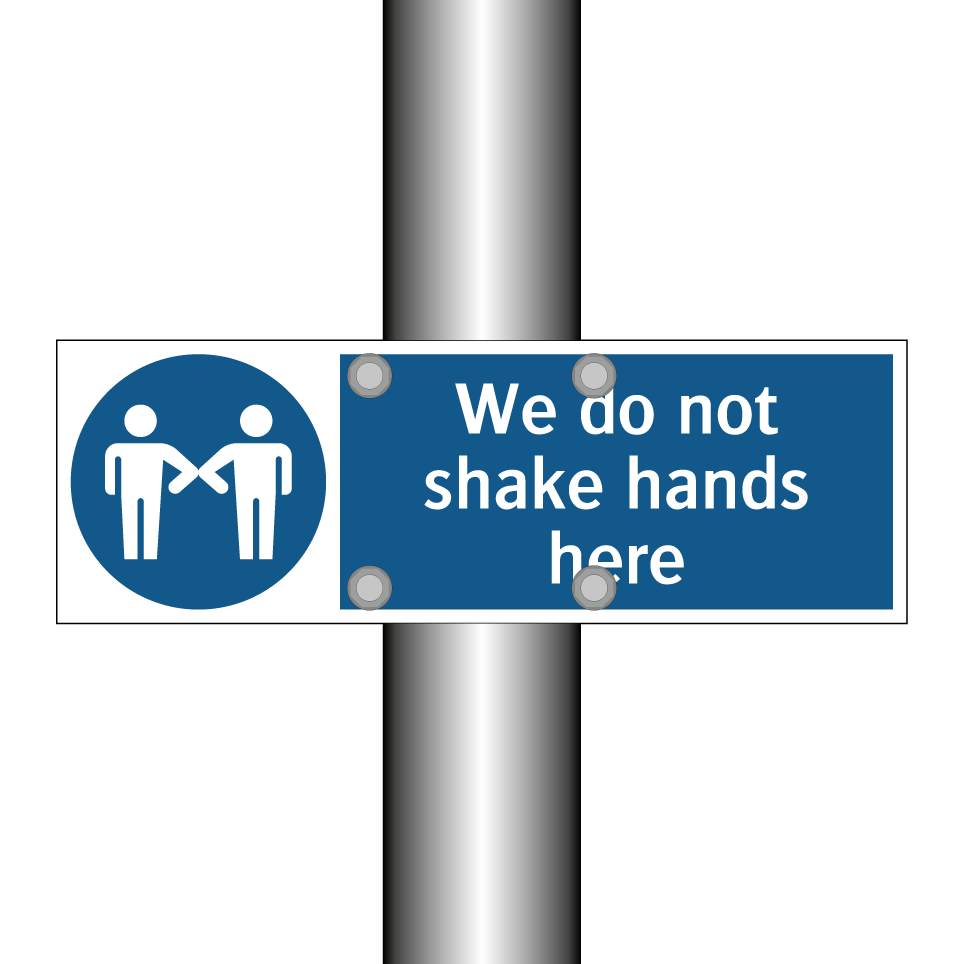 We do not shake hands here