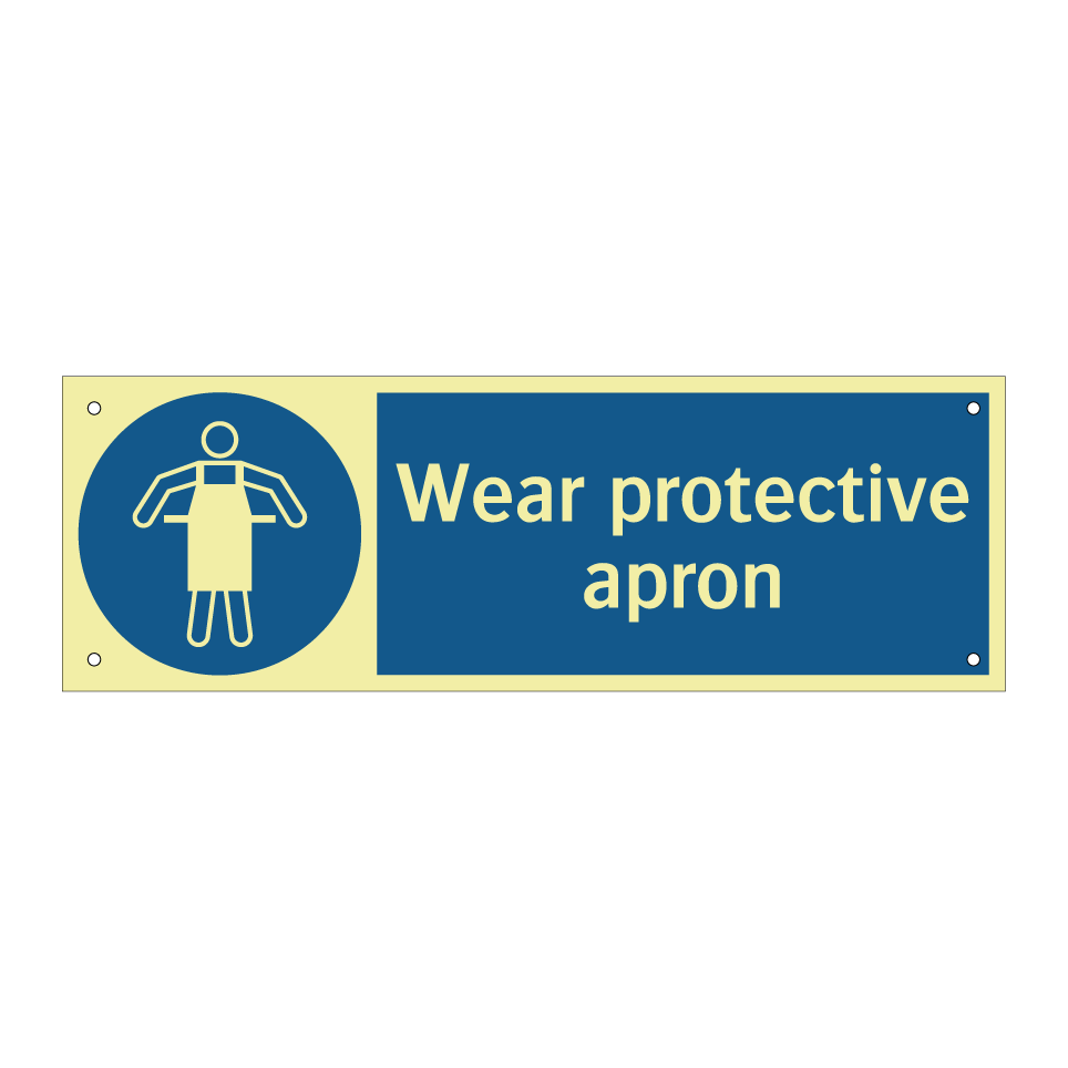 Wear protective apron