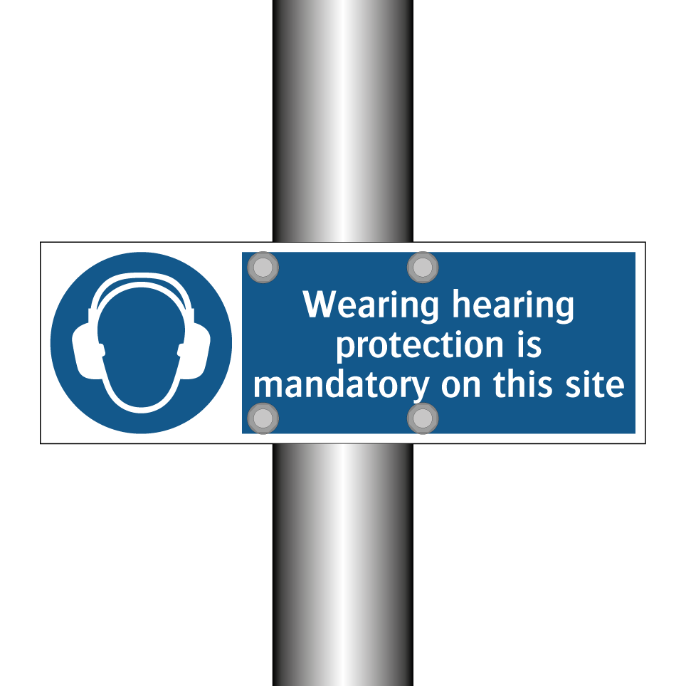 Wearing hearing protection is mandatory on this site