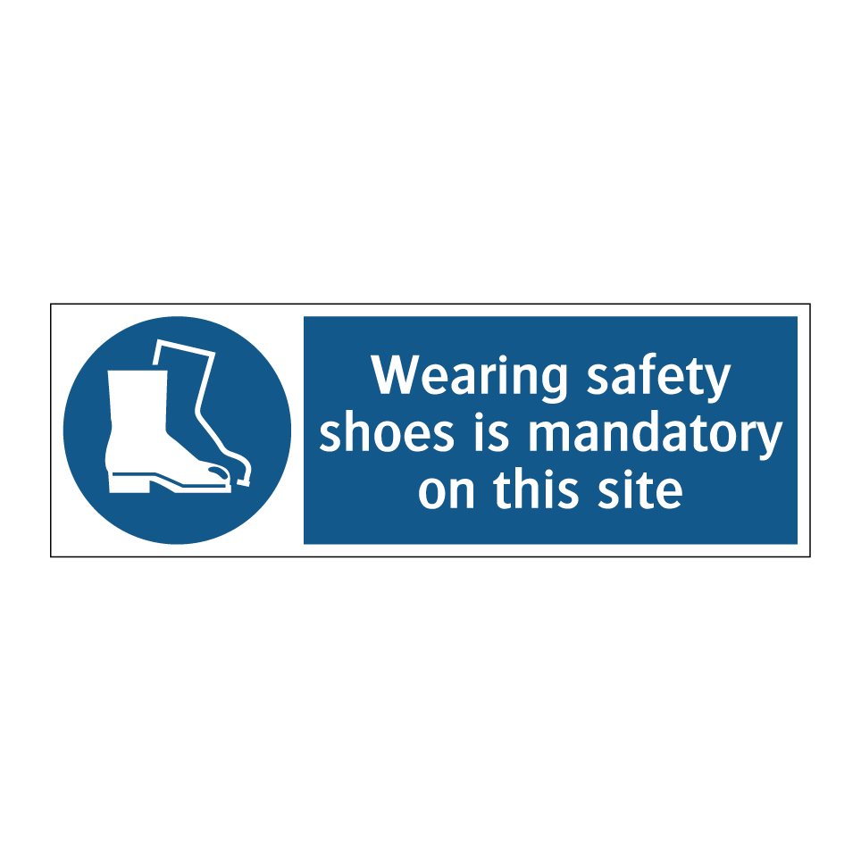 Wearing safety shoes is mandatory on this site
