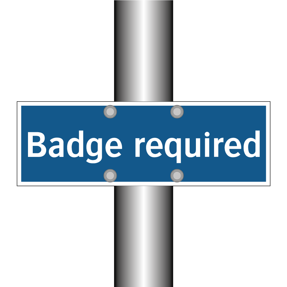 Badge required