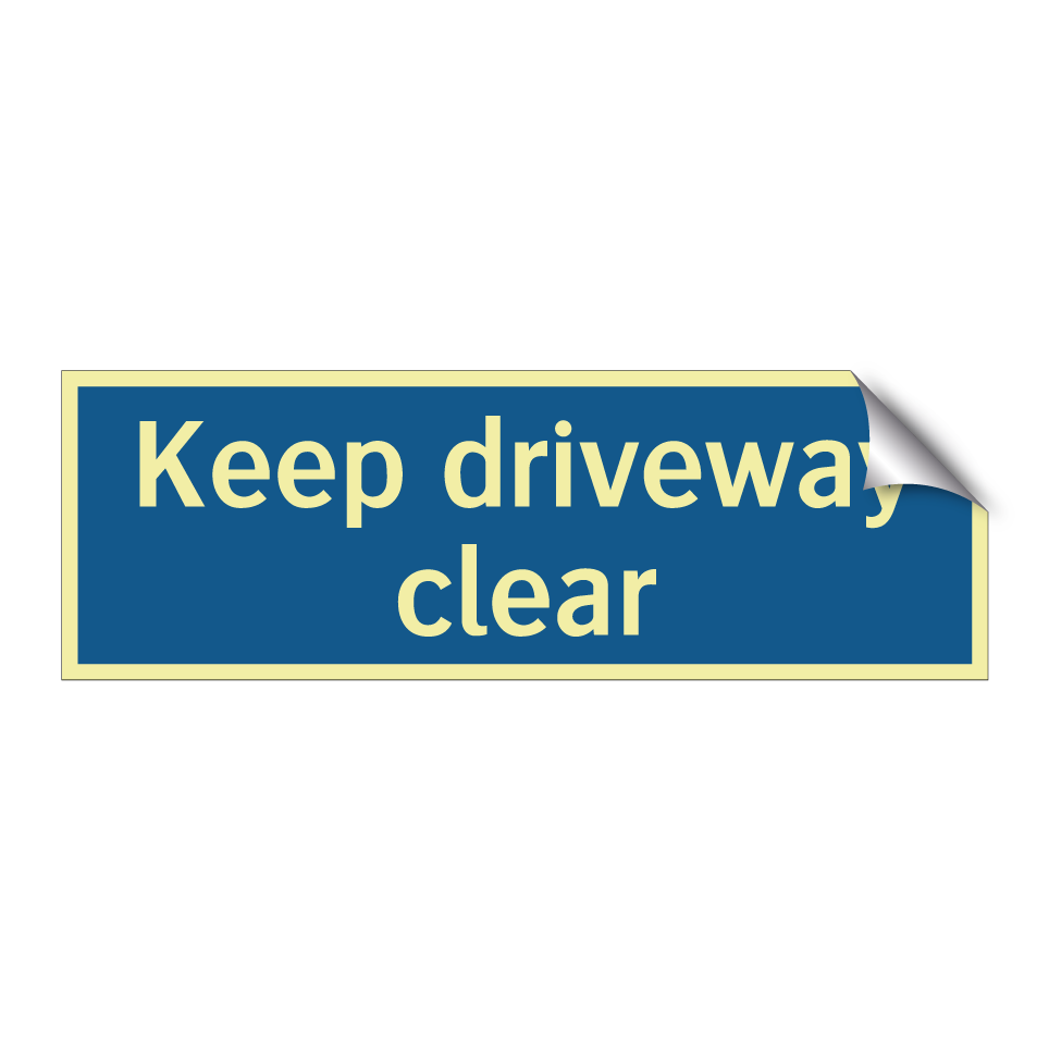 Keep driveway clear