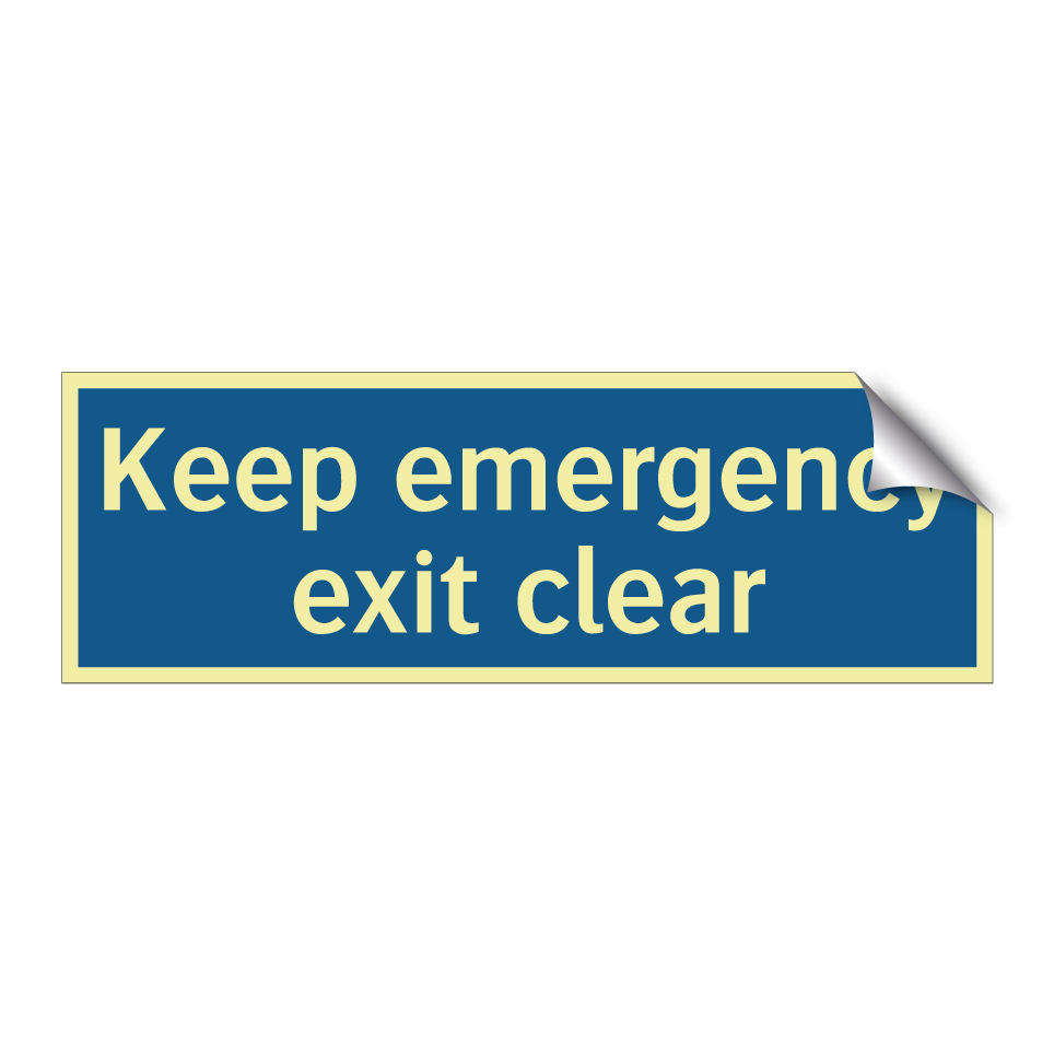 Keep emergency exit clear