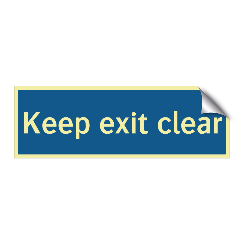 Keep exit clear
