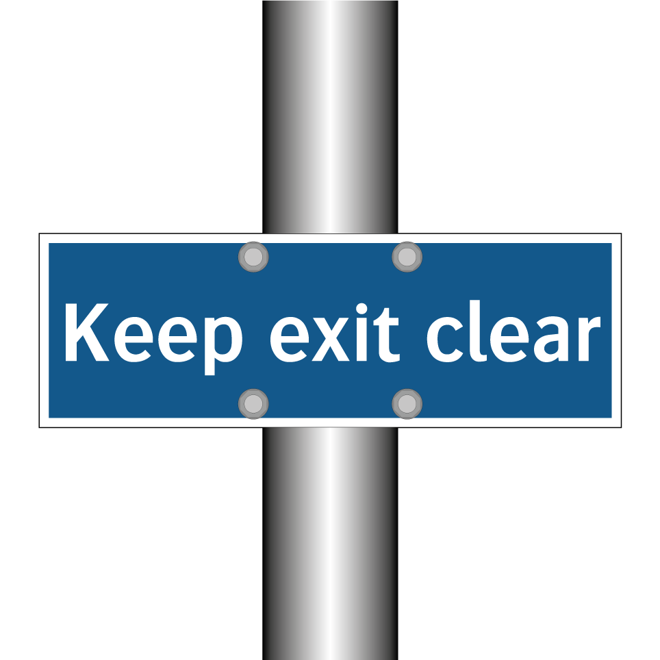 Keep exit clear