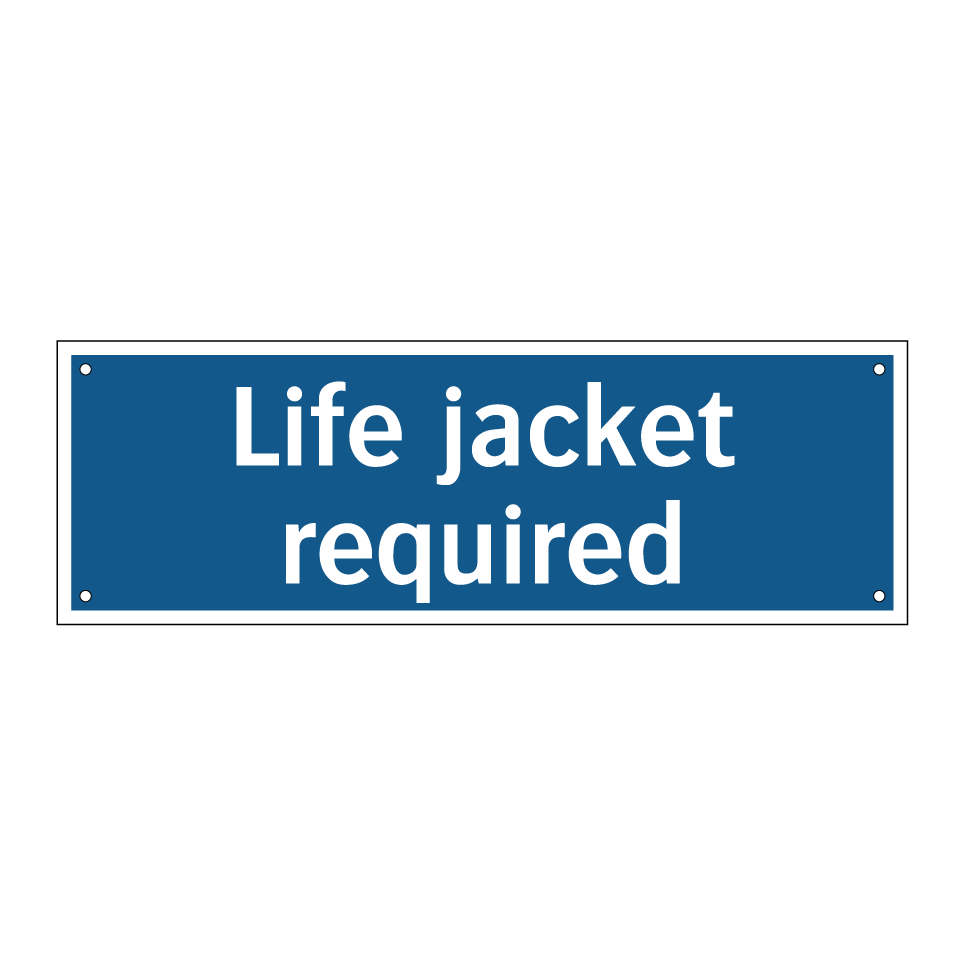 Life jacket required