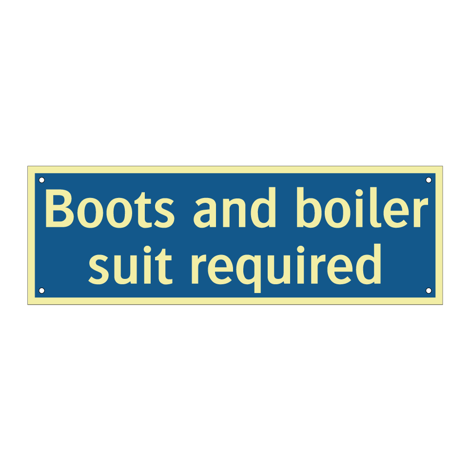 Boots and boiler suit required