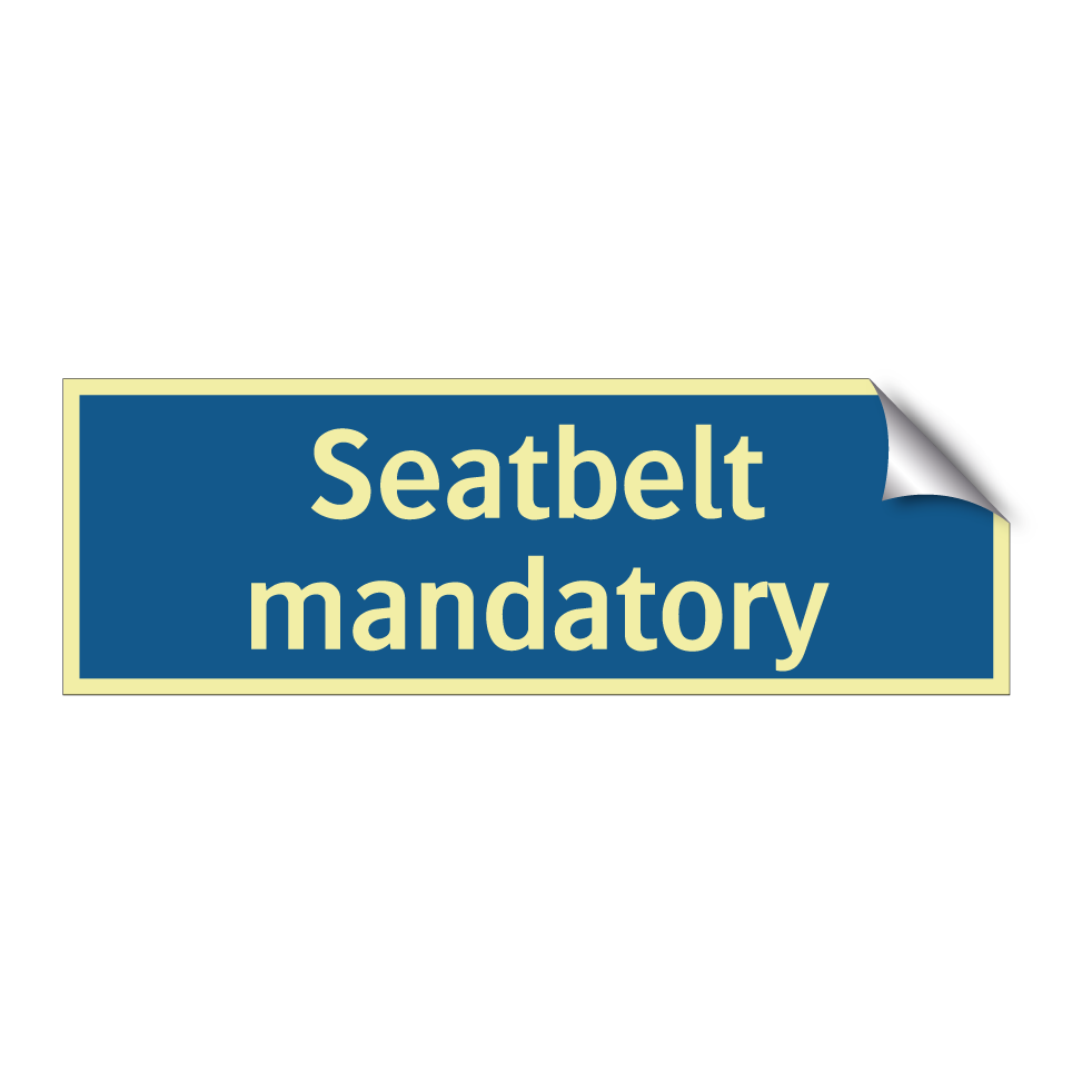 Seatbelt mandatory