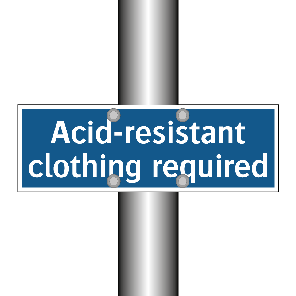 Acid-resistant clothing required