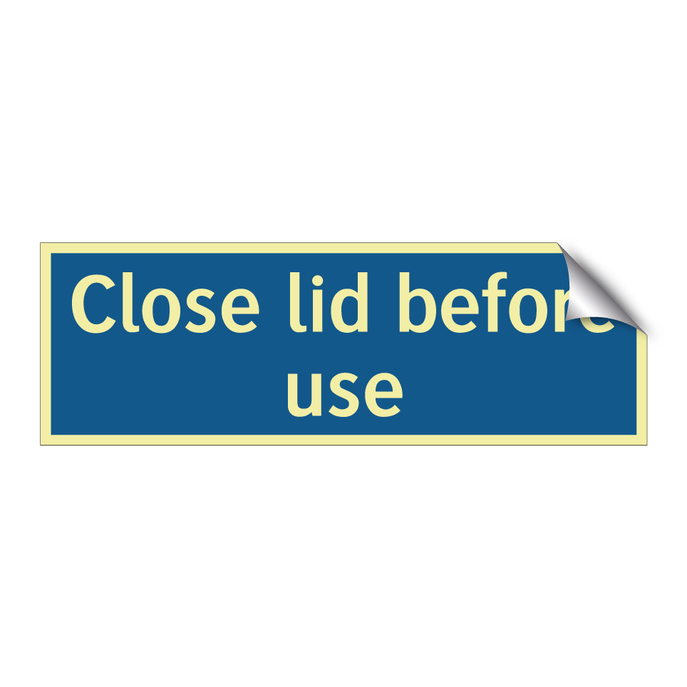 Close lid before use