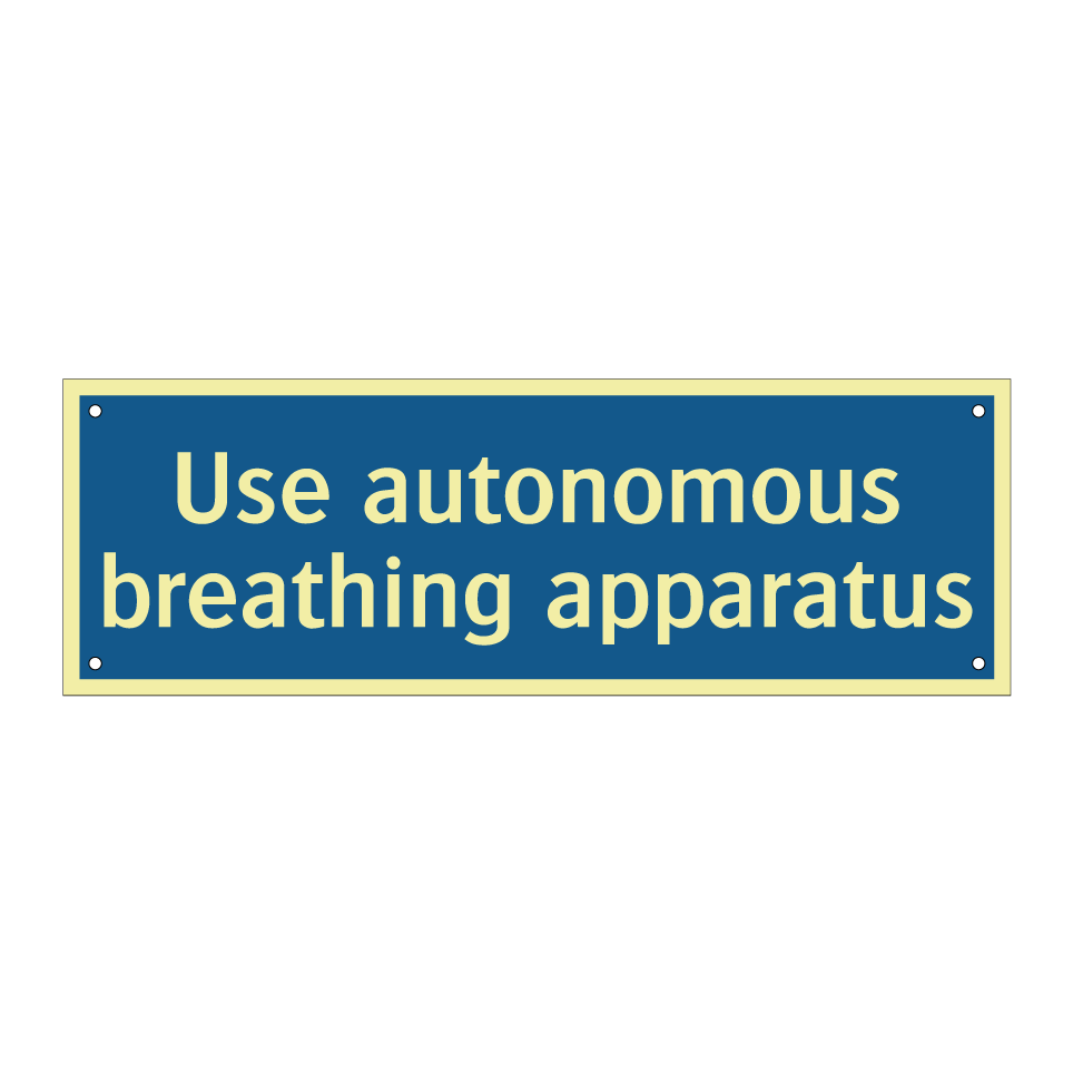 Use autonomous breathing apparatus