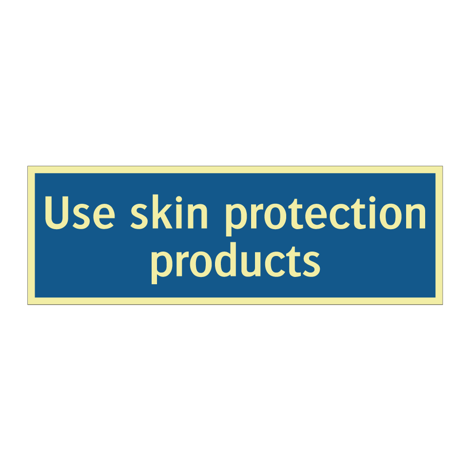 Use skin protection products
